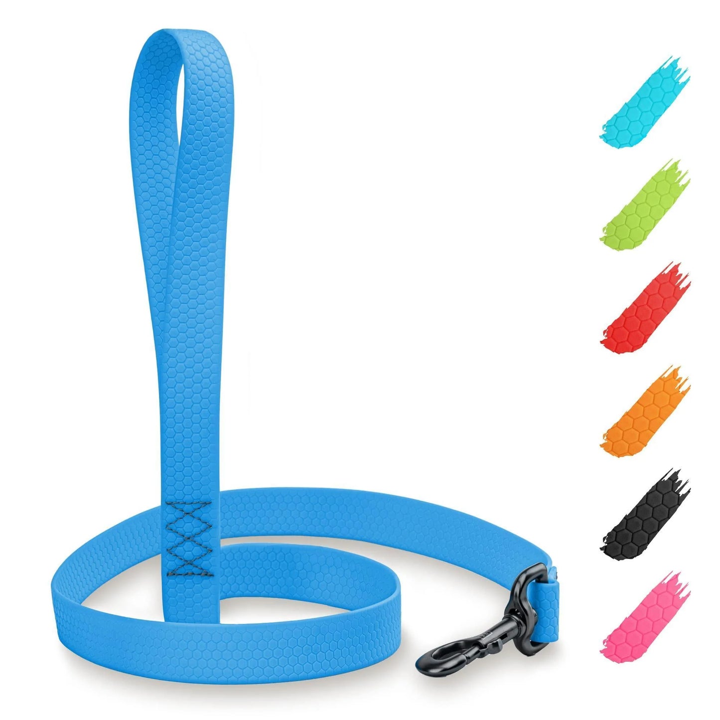 Durable Waterproof Blue Dog Leash - 4 Ft x 1 Inch Anti-Slip Design for Large and Small Breeds