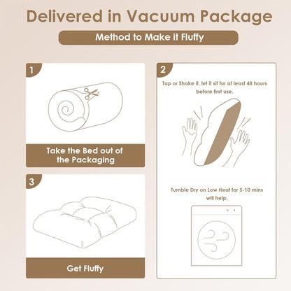 Fluffy Dog Crate Bed – Soft Plush Anti-Anxiety Mat for Large Dogs (Washable & Non-Slip Design)