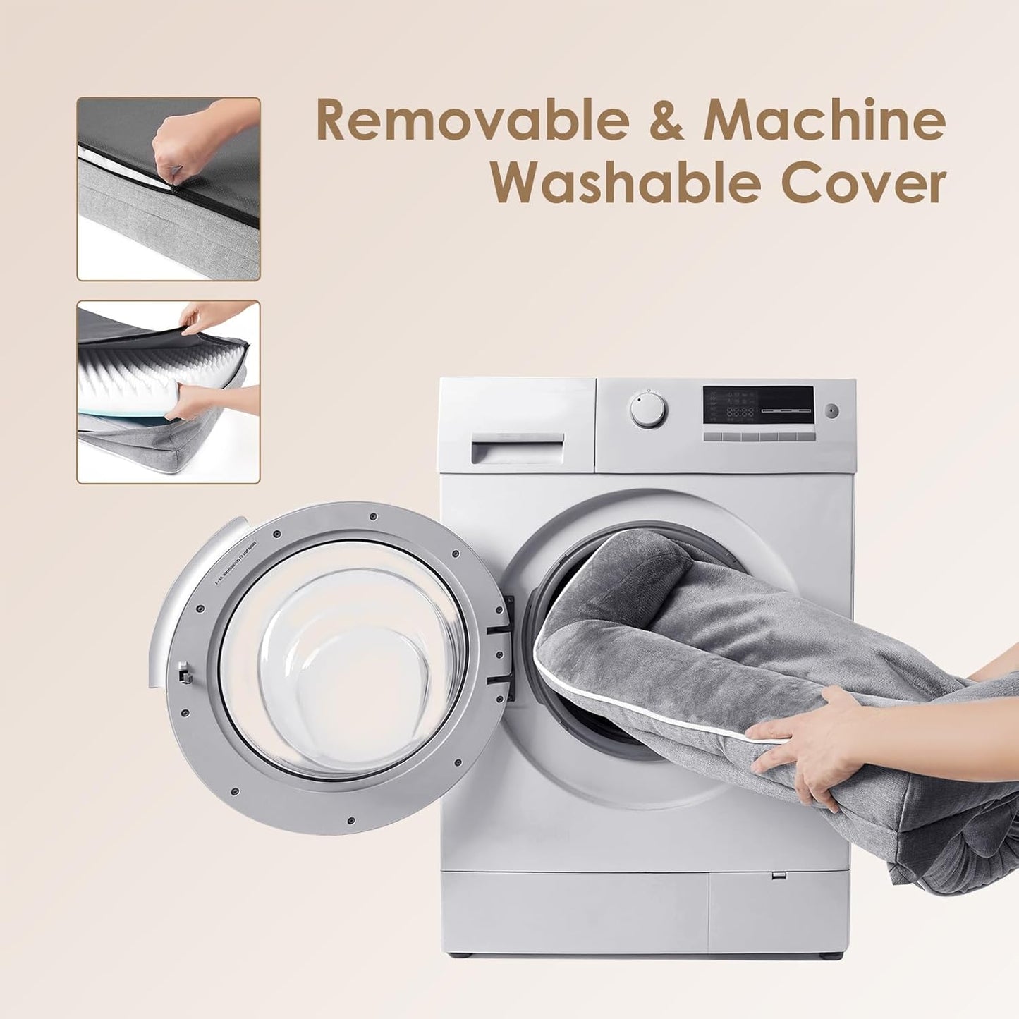 Orthopedic Dog Bed – Memory Foam Waterproof Sofa Bed with Support Sides & Washable Cover