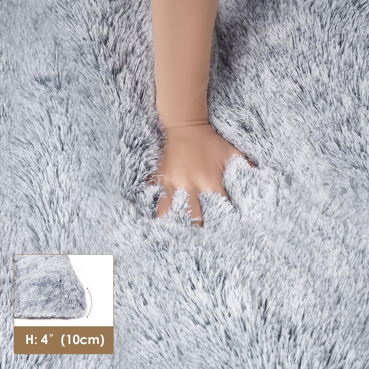 Fluffy Dog Crate Bed – Soft Plush Anti-Anxiety Mat for Large Dogs (Washable & Non-Slip Design)