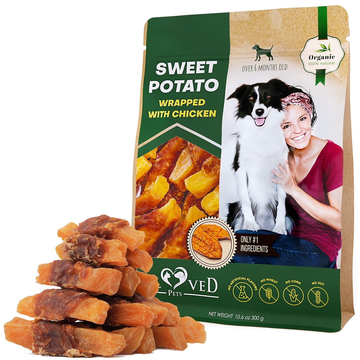 Delicious Grain-Free Sweet Potato & Chicken Chew Treats for Dogs