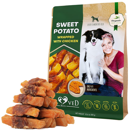 Delicious Grain-Free Sweet Potato & Chicken Chew Treats for Dogs