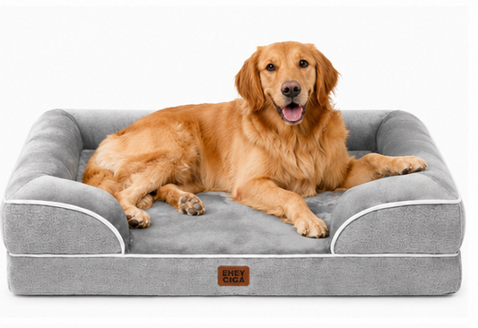 Orthopedic Dog Bed – Memory Foam Waterproof Sofa Bed with Support Sides & Washable Cover