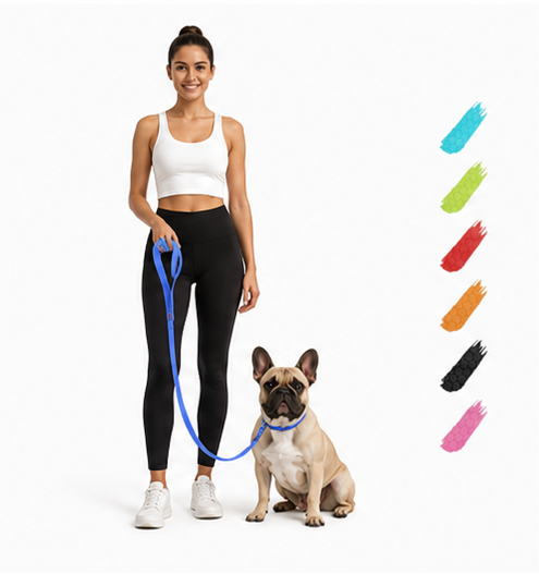 Durable Waterproof Blue Dog Leash - 4 Ft x 1 Inch Anti-Slip Design for Large and Small Breeds