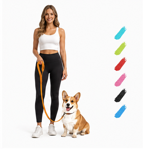 Vibrant Orange 4 Ft Anti-Slip Waterproof Dog Leash for Large Dogs - Built to Last!