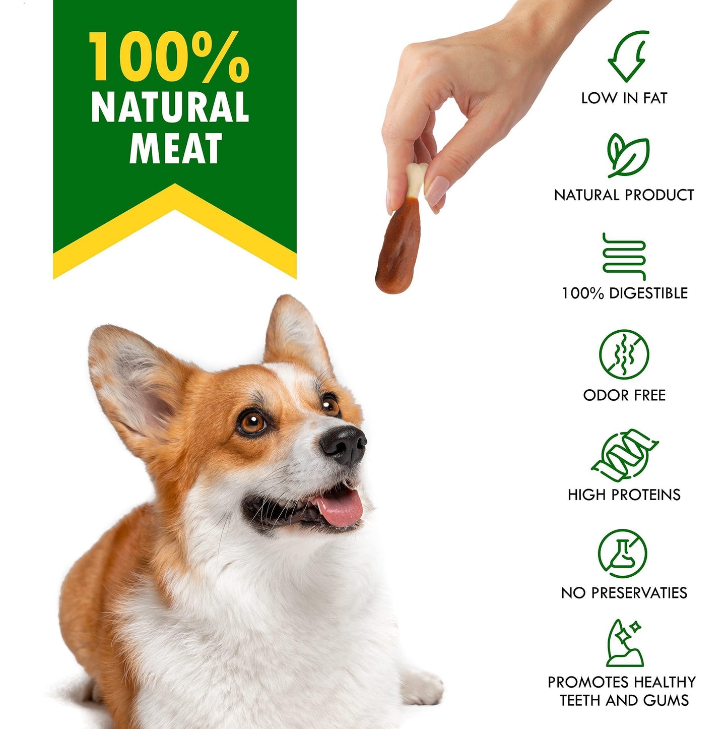 Healthy Chicken-Wrapped Calcium Bones for Dogs - Rawhide-Free Chew Treats