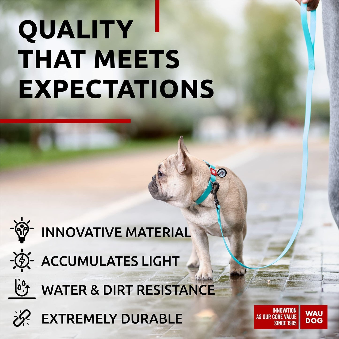 Waterproof Dog Leash – Anti-Slip Grip, Durable & Comfortable for Small, Medium & Large Dogs (4 Ft)