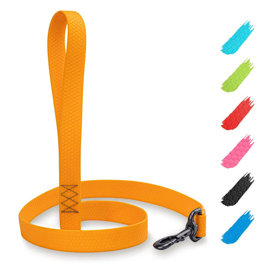 Vibrant Orange 4 Ft Anti-Slip Waterproof Dog Leash for Large Dogs - Built to Last!
